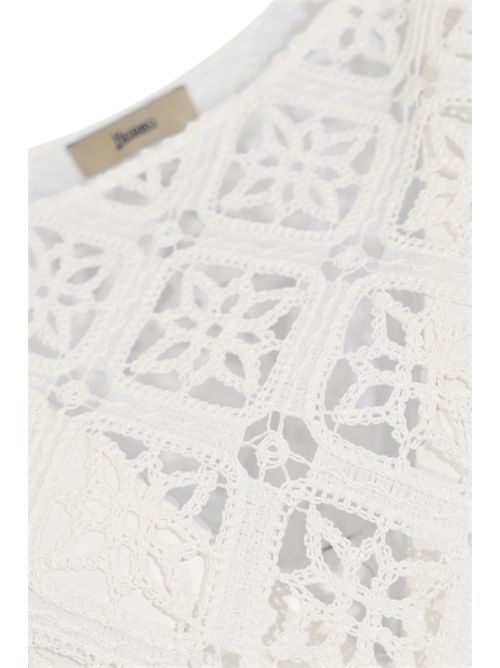 Top in maglia crochet di misto cotone Herno | BL000054D 132951100